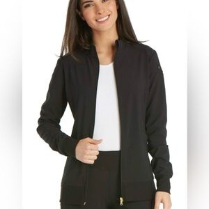 Cherokee Iflex scrub jacket, black, size XS